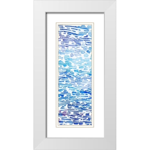 2-Up Winter River Rocks I White Modern Wood Framed Art Print with Double Matting by Popp, Grace