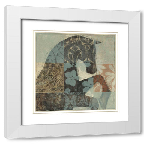Patterned Horse II White Modern Wood Framed Art Print with Double Matting by OToole, Tim