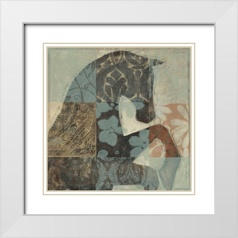 Patterned Horse II White Modern Wood Framed Art Print with Double Matting by OToole, Tim