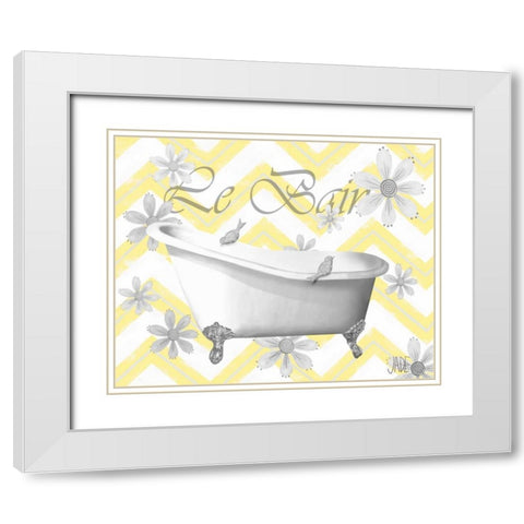 Le Bain I White Modern Wood Framed Art Print with Double Matting by Reynolds, Jade
