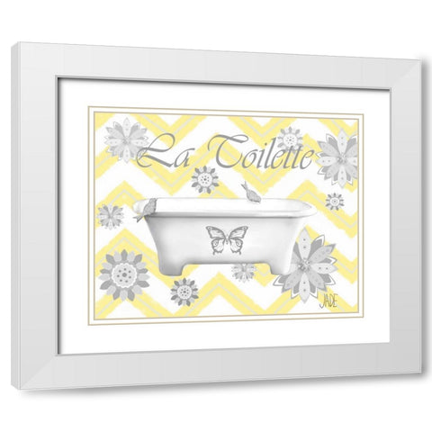 Le Bain II White Modern Wood Framed Art Print with Double Matting by Reynolds, Jade