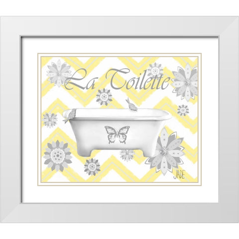 Le Bain II White Modern Wood Framed Art Print with Double Matting by Reynolds, Jade
