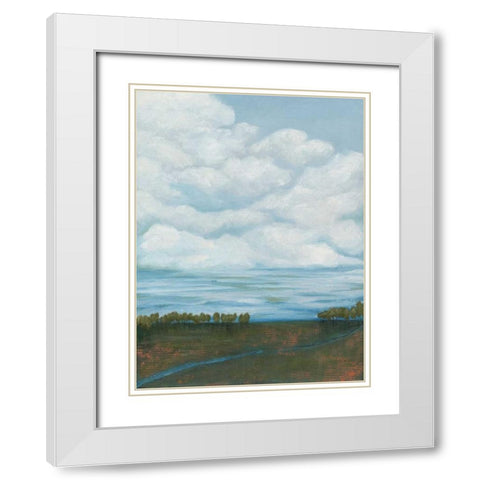 Billow I White Modern Wood Framed Art Print with Double Matting by Popp, Grace