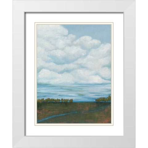 Billow I White Modern Wood Framed Art Print with Double Matting by Popp, Grace