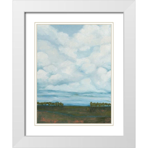 Billow II White Modern Wood Framed Art Print with Double Matting by Popp, Grace