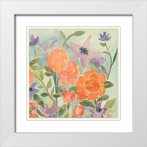 Flowers for Lilly II White Modern Wood Framed Art Print with Double Matting by Popp, Grace