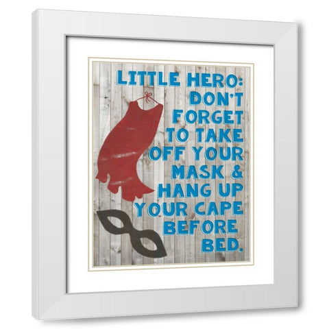 Little Hero III White Modern Wood Framed Art Print with Double Matting by Popp, Grace