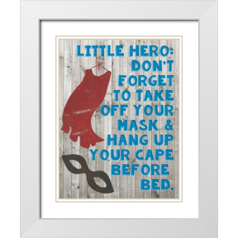 Little Hero III White Modern Wood Framed Art Print with Double Matting by Popp, Grace