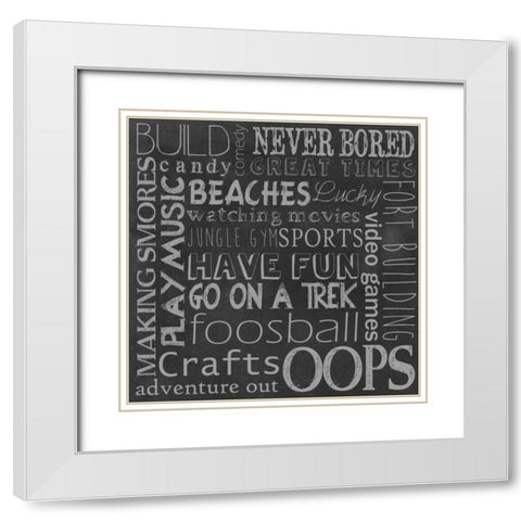 Inspired Youth III White Modern Wood Framed Art Print with Double Matting by Popp, Grace