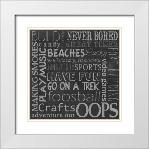 Inspired Youth III White Modern Wood Framed Art Print with Double Matting by Popp, Grace