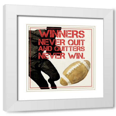 Sports Epigram II White Modern Wood Framed Art Print with Double Matting by Popp, Grace