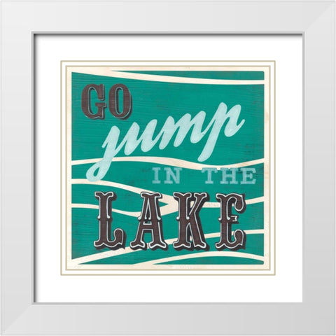 Cabin Life II White Modern Wood Framed Art Print with Double Matting by Vess, June Erica