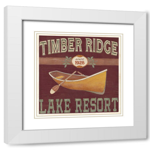 Cabin Life VII White Modern Wood Framed Art Print with Double Matting by Vess, June Erica