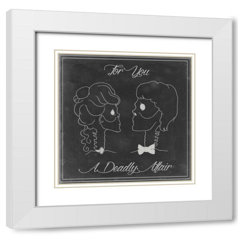 Spooky Chalkboard IV White Modern Wood Framed Art Print with Double Matting by Popp, Grace