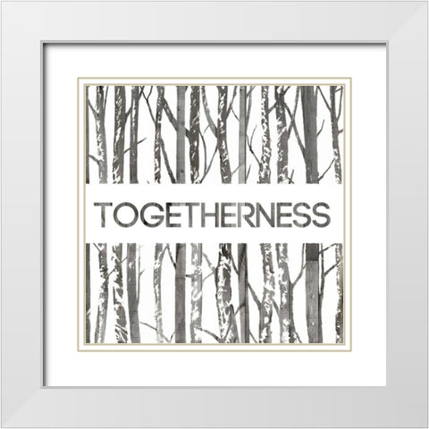 Simply Family II White Modern Wood Framed Art Print with Double Matting by Popp, Grace