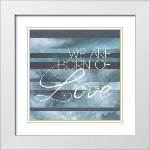 Simply Family IV White Modern Wood Framed Art Print with Double Matting by Popp, Grace