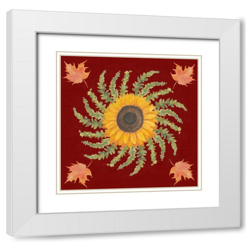 Autumn Floral I White Modern Wood Framed Art Print with Double Matting by Popp, Grace