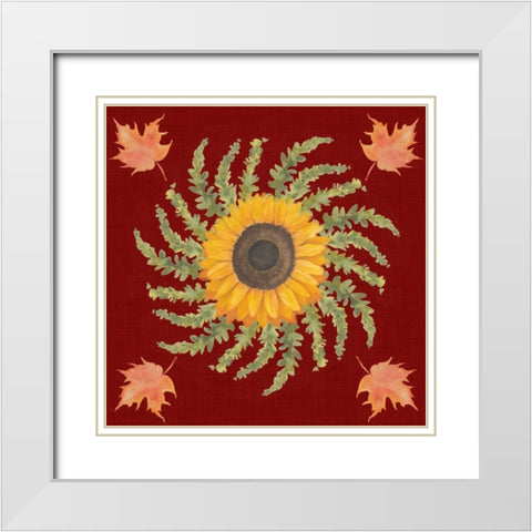 Autumn Floral I White Modern Wood Framed Art Print with Double Matting by Popp, Grace