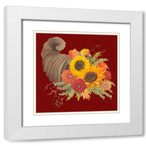 Autumn Floral III White Modern Wood Framed Art Print with Double Matting by Popp, Grace