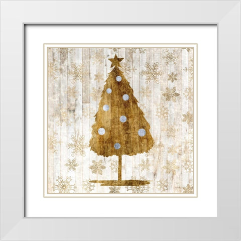 Sophisticated Christmas I White Modern Wood Framed Art Print with Double Matting by Popp, Grace