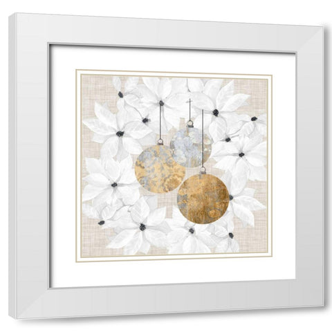 Sophisticated Christmas III White Modern Wood Framed Art Print with Double Matting by Popp, Grace