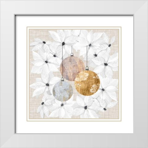 Sophisticated Christmas IV White Modern Wood Framed Art Print with Double Matting by Popp, Grace
