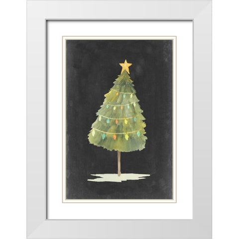 Christmas Glow I White Modern Wood Framed Art Print with Double Matting by Popp, Grace
