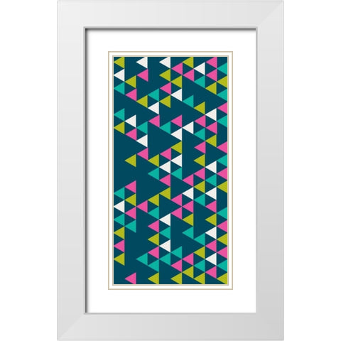 Bunting III White Modern Wood Framed Art Print with Double Matting by Ketchum, Nicole