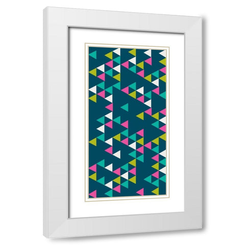 Bunting IV White Modern Wood Framed Art Print with Double Matting by Ketchum, Nicole