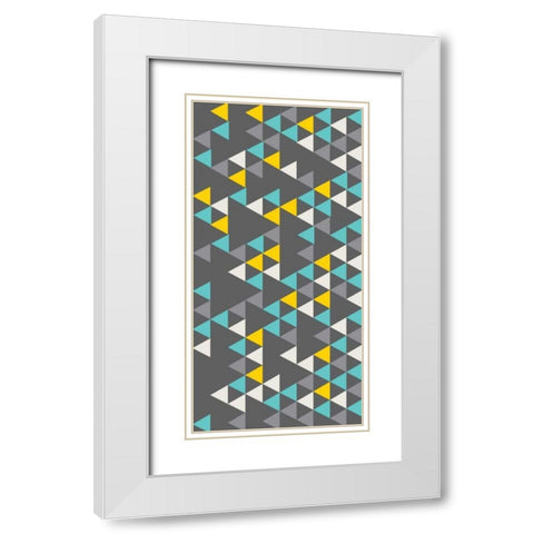Bunting V White Modern Wood Framed Art Print with Double Matting by Ketchum, Nicole