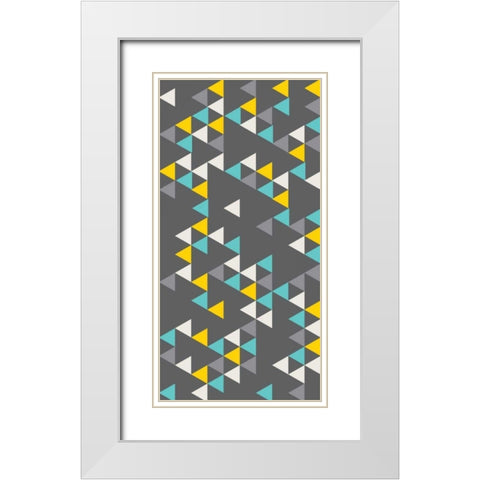 Bunting VI White Modern Wood Framed Art Print with Double Matting by Ketchum, Nicole