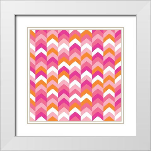 Arrows I White Modern Wood Framed Art Print with Double Matting by Ketchum, Nicole