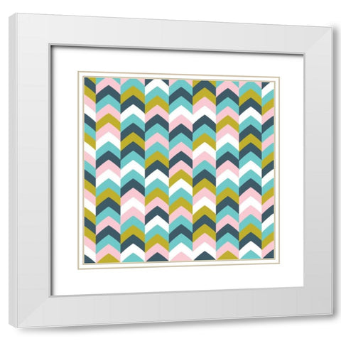 Arrows IV White Modern Wood Framed Art Print with Double Matting by Ketchum, Nicole