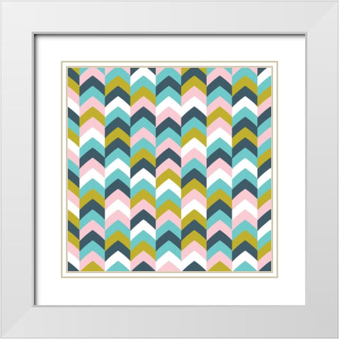 Arrows IV White Modern Wood Framed Art Print with Double Matting by Ketchum, Nicole