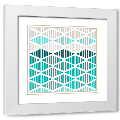 Tribal Arrows I White Modern Wood Framed Art Print with Double Matting by Ketchum, Nicole
