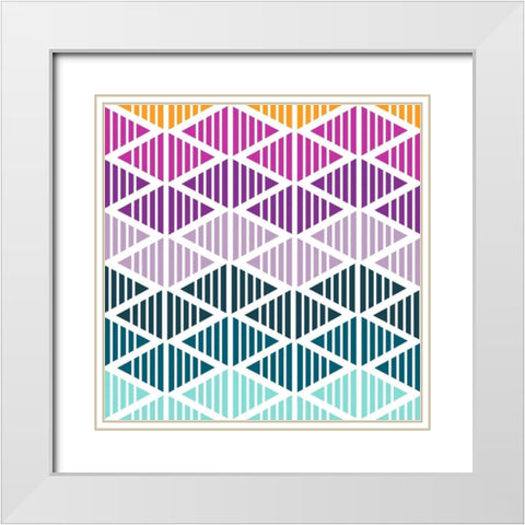 Tribal Arrows III White Modern Wood Framed Art Print with Double Matting by Ketchum, Nicole