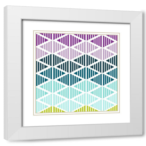 Tribal Arrows IV White Modern Wood Framed Art Print with Double Matting by Ketchum, Nicole