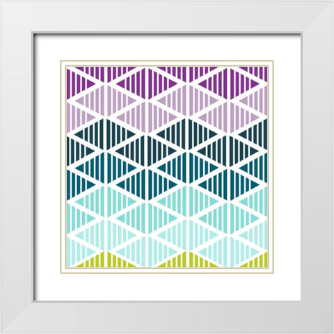 Tribal Arrows IV White Modern Wood Framed Art Print with Double Matting by Ketchum, Nicole