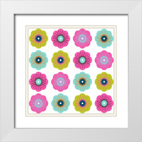 Charms II White Modern Wood Framed Art Print with Double Matting by Ketchum, Nicole