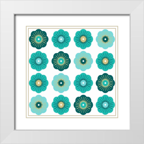 Charms IV White Modern Wood Framed Art Print with Double Matting by Ketchum, Nicole