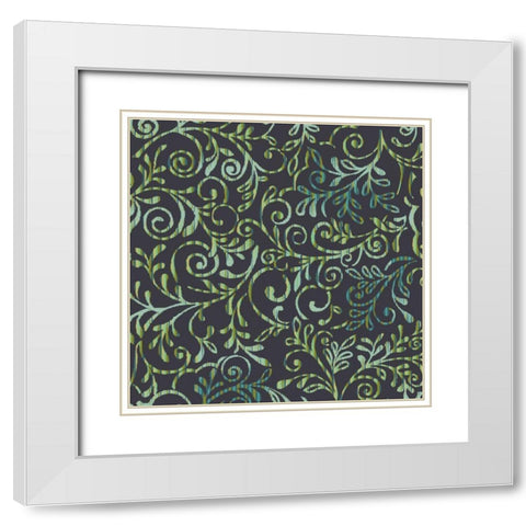 Lirico IV White Modern Wood Framed Art Print with Double Matting by Hoffman, Katia