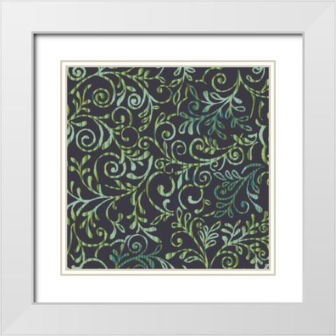 Lirico IV White Modern Wood Framed Art Print with Double Matting by Hoffman, Katia