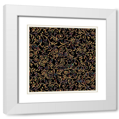 Lirico VI White Modern Wood Framed Art Print with Double Matting by Hoffman, Katia