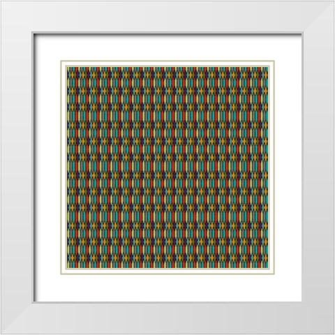 Becara III White Modern Wood Framed Art Print with Double Matting by Hoffman, Katia
