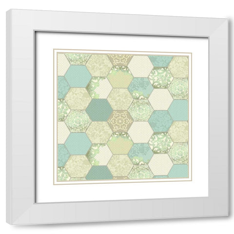 Downton Treasures I White Modern Wood Framed Art Print with Double Matting by Hoffman, Katia