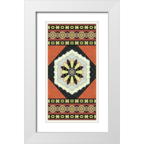 Endeavour Panel II White Modern Wood Framed Art Print with Double Matting by Hoffman, Katia