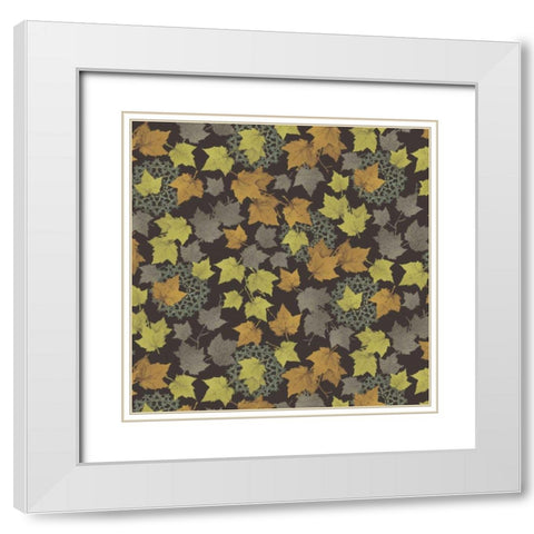 Autumn Favors II White Modern Wood Framed Art Print with Double Matting by Hoffman, Katia