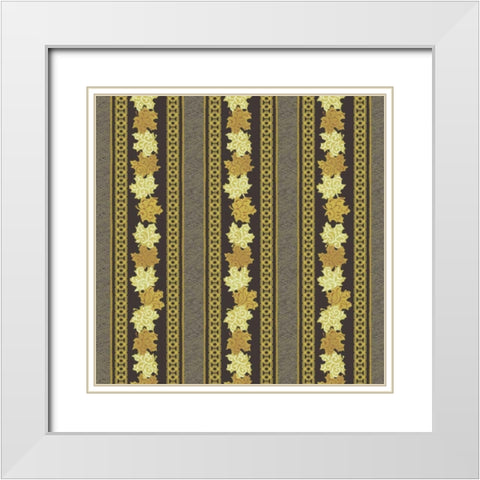 Maple Ribbons I White Modern Wood Framed Art Print with Double Matting by Hoffman, Katia