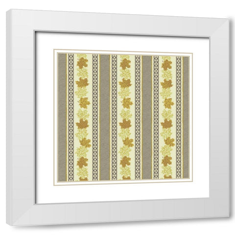 Maple Ribbons II White Modern Wood Framed Art Print with Double Matting by Hoffman, Katia
