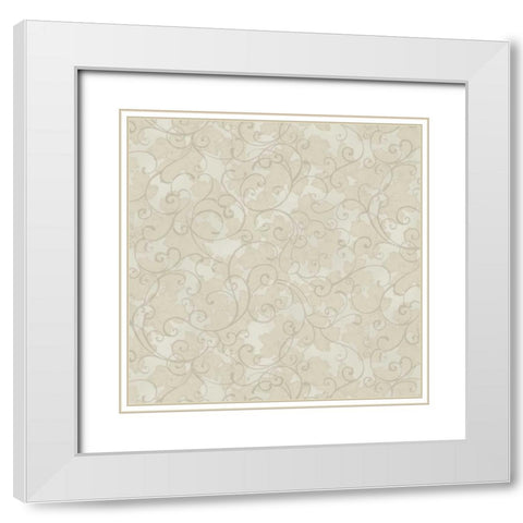 Leafs Journey I White Modern Wood Framed Art Print with Double Matting by Hoffman, Katia